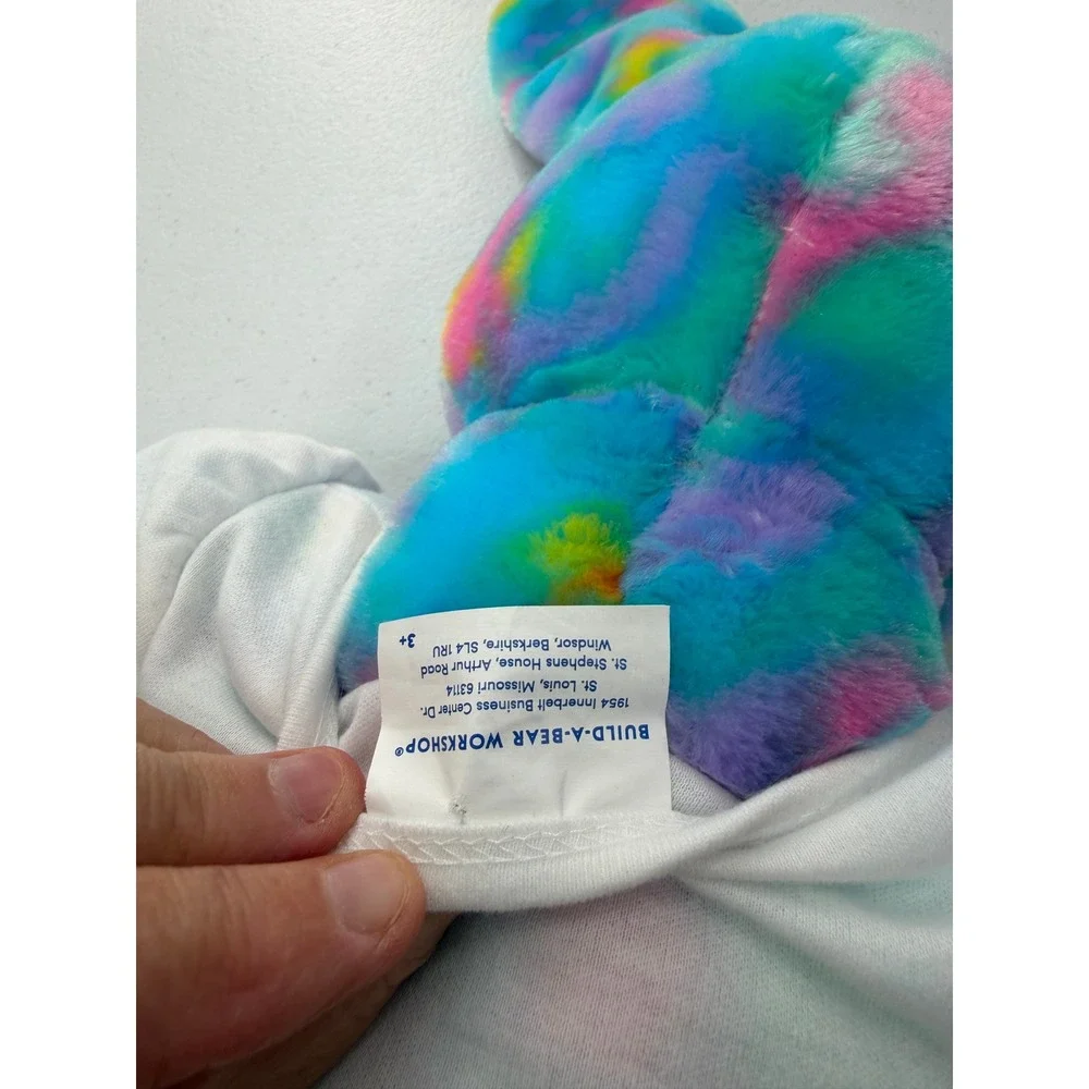 Build-A-Bear Bunny Birthday Princess Plush Tie Dye Blue Pink Purple 20in Stuffed